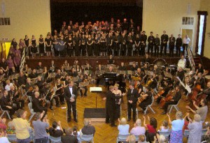 Photo of orchestra and choir